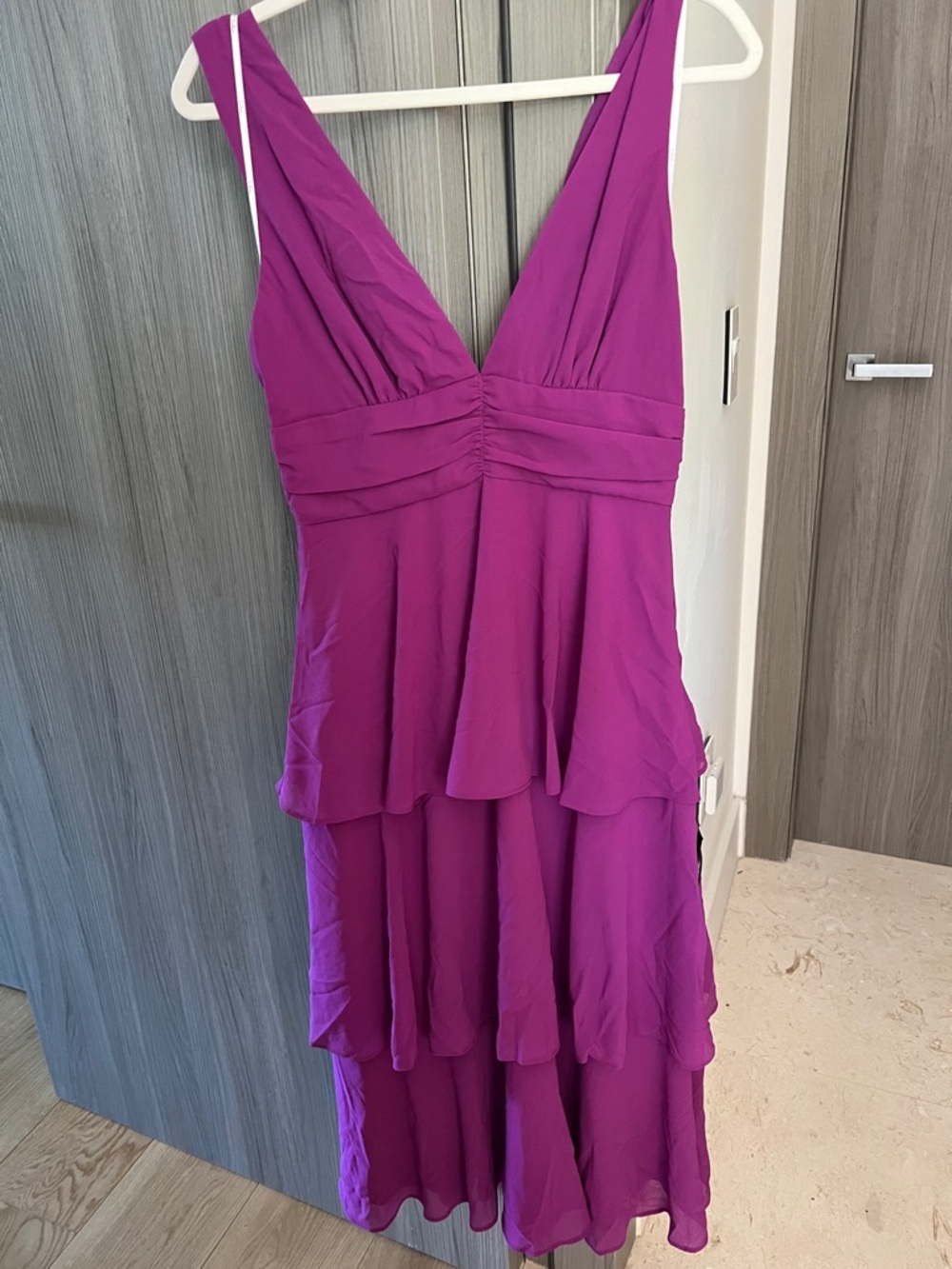 NWT LULU'S Celebration tired party event dress purple M - Picture 2 of 9
